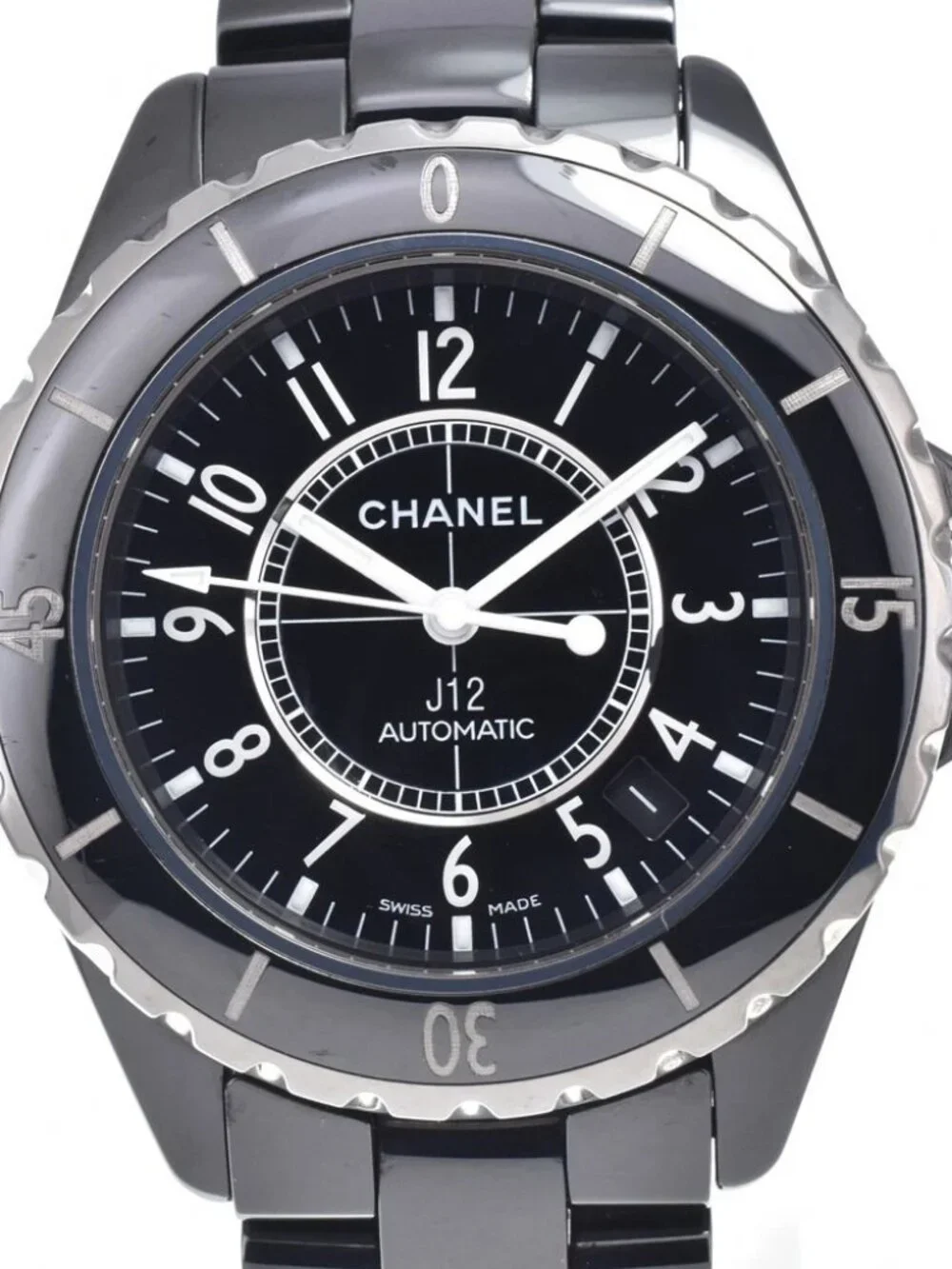 CHANEL J12 H0681 Black ceramic date black Dial Quartz Ladies Watch_970942